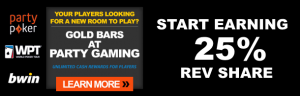 Read more about the article 25% Revenue Share at partypoker, bwin, and WPT Poker