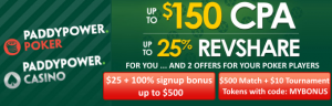 Read more about the article 25% RevShare or a $150 CPA to promote Paddy Power Casino and Poker